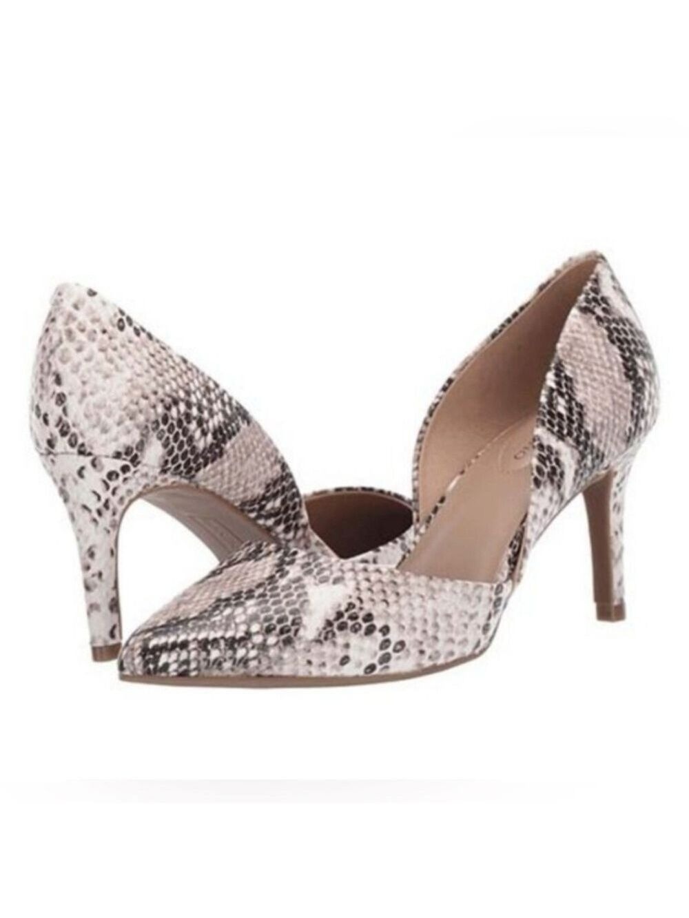 Bandolino Gingere D'Orsay Faux Snakeskin Pumps - Size 10